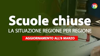 Scuole chiuse la situazione regione per regione [upl. by Ylagam662]