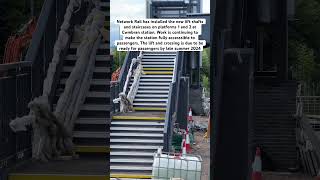 Network Rail has installed the new lift shafts and staircases on platforms 1 amp 2 at Cwmbran station [upl. by Tellford923]