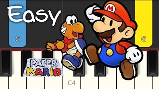 Paper Mario Koopa Village  EASY PIANO TUTORIAL [upl. by Yrneh]