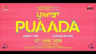 PUAADA  Ammy Virk  Sonam Bajwa  Release Date  Poster  New Punjabi Movie [upl. by Udele]