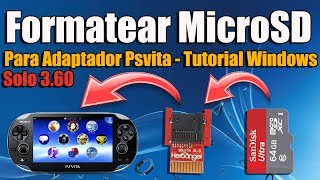 Formatear MicroSD para el Nuevo adaptador PSvita  Tutorial con Windows [upl. by Otrebide]