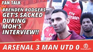 Brenden Rodgers Gets Sacked During Mohs Interview  Arsenal 3 Man Utd 0 [upl. by Nraa102]