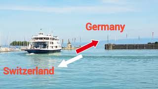 Romanshorn Switzerland  Ferry from Switzerland to Friedrichshafen Germany  Bodensee Cruise [upl. by Acisset318]