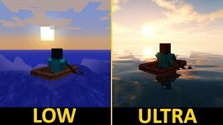 Minecraft KUDA Shaders  GTX 1050 Ti  i57400  Low vs Ultra  1080p [upl. by Oileve989]