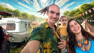 Taking Our Toddler To A Hippie Festival In Our New Caravan [upl. by Bel]