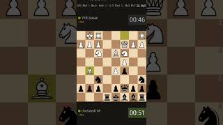 14 move checkmatebenoni defense opening French benonidamianos bishop mate [upl. by Renfred]