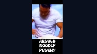 Arnold Schwarzenegger Punching Noodles for 15 Seconds viralvideo memes Terminator T800 [upl. by Auqcinahs]