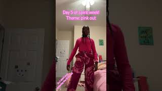 Pink outtt breastcancerawareness pink slay fyp viralshorts music spiritweek middleschool [upl. by Fidelity753]