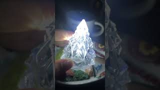 mini christmas tree acrylic night light cahaya putih 白い光 hvitt lys แสงสีขาว ánh sáng trắng hvidt lys [upl. by Analim]