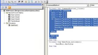 Como trabajar formularios con Microsoft Excel  Incluye codigo VBA Parte 22 [upl. by Koran]