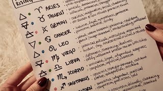 ASMR Zodiac Sign Cheat Sheet ☾ Soft Spoken with Sharpie [upl. by Macpherson]