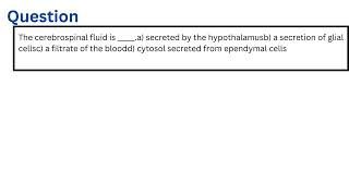 The cerebrospinal fluid is [upl. by Alemac]