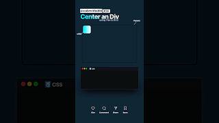 Center An Div Using Flex amp Grid coading shorts shortsfeed shortvideo short htmlcssjavascript [upl. by Lafleur643]