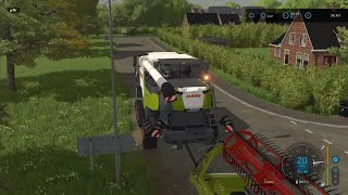 Brand New Claas Trizon 750 Combine with Header  Ballam Rd Dairy Farm  Mini Lets play no 19 [upl. by Nimoynib]