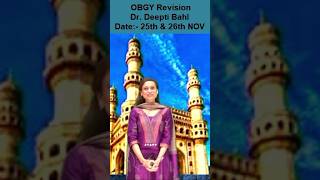 OBGYN revision by Dr Deepti Bahl face to face in Hyderabad [upl. by Studley]