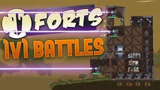 Forts  Triple Laser Attack  1v1 Skirmish Building The Biggest Forts  Forts Multiplayer Gameplay [upl. by Wales]