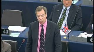 Farage al Parlamento Europeo chi vi da il diritto di dettar legge al popolo italano [upl. by Lleznol574]