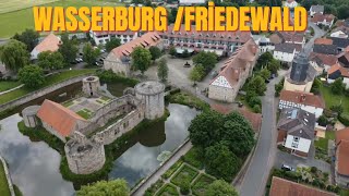 DRONE IMAGE  water tower WASSERBURG in FERİEDEWALD  GERMANY✅ [upl. by Iney151]