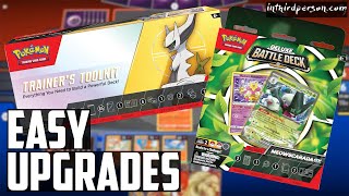 Upgrade the Meowscarada ex Deluxe Battle Deck with the Trainers Toolkit  Pokemon TCG [upl. by Strepphon]