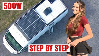 Installing SOLAR PANELS on my Camper Van  FULL Tutorial [upl. by Ileana238]