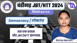 Chandigarh JBT amp NTT  Social Science  Democracy लोकतंत्र [upl. by Notreb]