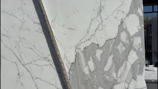 Wonderful Calacatta Gold Extra marble Slabs 20mm thick 34 inches [upl. by Gemperle]