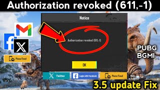 Authorization revoked 6111 Pubg BGMI authorization revoked 611 problem Fix New update ll [upl. by Uase]