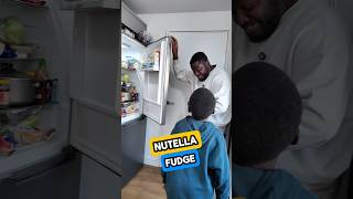 NUTELLA FUDGE  Surprising my son  Dadandson cook [upl. by Ydorb]