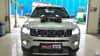 LED HEADLIGHTS FOR JEEP COMPASS uniquecaraccessories001 BENGALURU [upl. by Hebert]