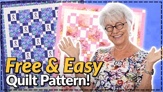 FREE Quilt Pattern with BONUS Appliqué Ribbon [upl. by Yehtomit]