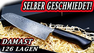 So sieht echtes Handwerk aus Damastmesser selber schmieden [upl. by Sig]