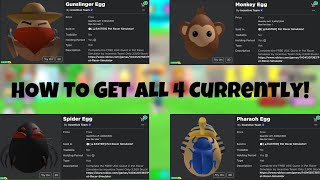 FREE UGC HOW TO GET ALL 4 EGGS IN PET RACER SIMULATOR [upl. by Annohsat]