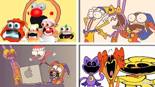 Pizza Tower Screaming Meme in Different Versions Smiling Critters Digital Circus Gacha [upl. by Ecidna544]