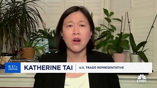 US Trade Representative Katherine Tai on raising China tariffs [upl. by Nnylyar482]