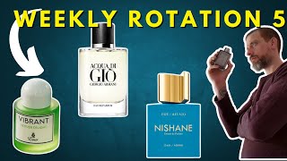 WEEKLY ROTATION 5 AMAZING FRAGRANCES FOR THE WEEK [upl. by Yeliab]