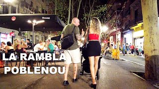 BARCELONA Street Walking Tour  RAMBLA PobleNou  September 2023 SPAIN 4K [upl. by Hewett684]