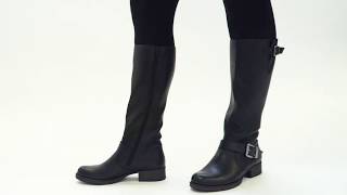 Shuperb™ Rieker Z958000 Ladies Leather Tall Boots Black [upl. by Rocray]