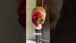 How to do sleek bun in minutes👆🏼💕 hairstyle shorts [upl. by Nodarse877]