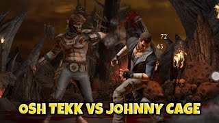 OSH TEKK VS JOHNNY CAGE INTENSE FIGHT TO THE FINISH [upl. by Chiang]