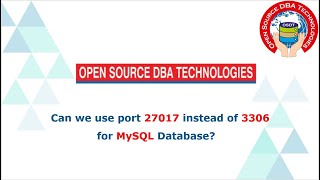 Can we use port 27017 instead of 3306 for MySQL database [upl. by Enymzaj]