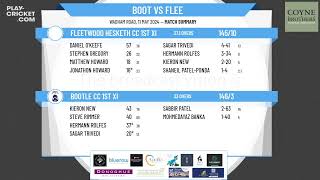 Bootle CC 1st XI v Fleetwood Hesketh CC 1st XI [upl. by Jerrilee]