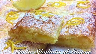 TORTA SFOGLIATA CON CREMA AL LIMONE ricetta facile e Veloce TUTTI A TAVOLA [upl. by Lesiram]