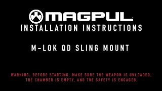 Magpul Instructions  MLOK QD Sling Mount [upl. by Sharpe]