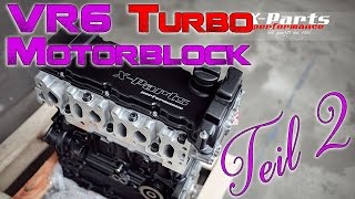 Zusammenbau eines VR6 Turbo Motorblocks  Teil 2  Montage Zylinderkopf [upl. by Adnuhsat316]