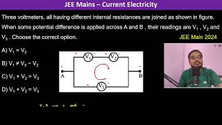 Three voltmeters all having different internal resistances are joined as shown in figure When some [upl. by Zoes959]