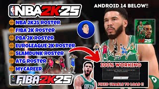 NBA 2k20 to 2k25 Updated Roster and FIXED UNABLE to LOAD  V9 [upl. by Solenne]