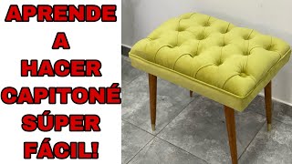 COMO HACER CAPITONE EN UNA BANQUETA🛋 TUTORIAL🔥 PASO A PASO CreatividadTapivic [upl. by Poock]