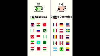 Tea lovers vs coffee lovers counties tinyinfo facts tea coffee didyouknow country [upl. by Inalaehon188]