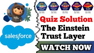 The Einstein Trust Layer  Salesforce Trailhead  Quiz Solution [upl. by Ephram]