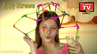 Zippy Straws As Seen On TV Commercial Buy Zippy Straws As Seen On TV Drinking Straw Building Toy [upl. by Enrol300]